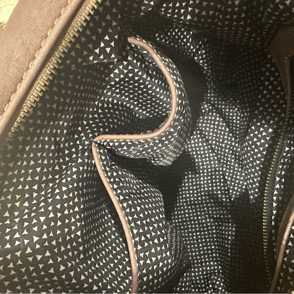 Unstructured mauve satchel bag - Picture 5 of 11